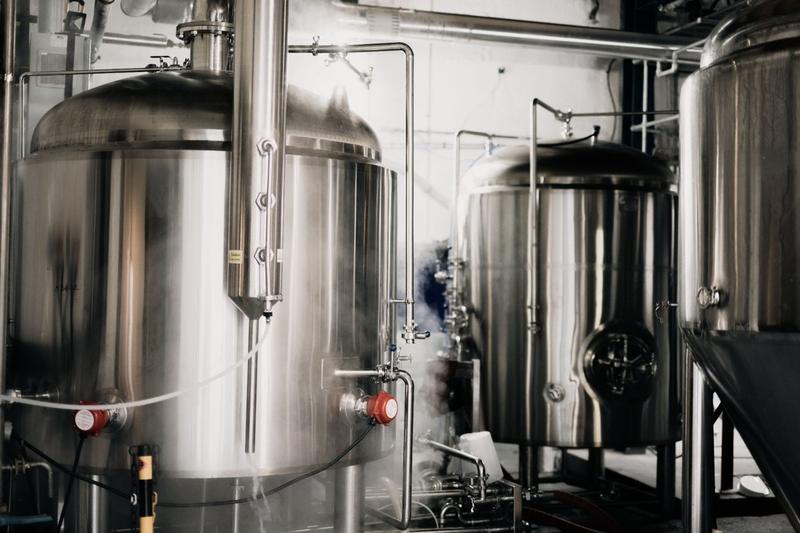 Fermentation tanks at Castle Brewery, Cockermouth